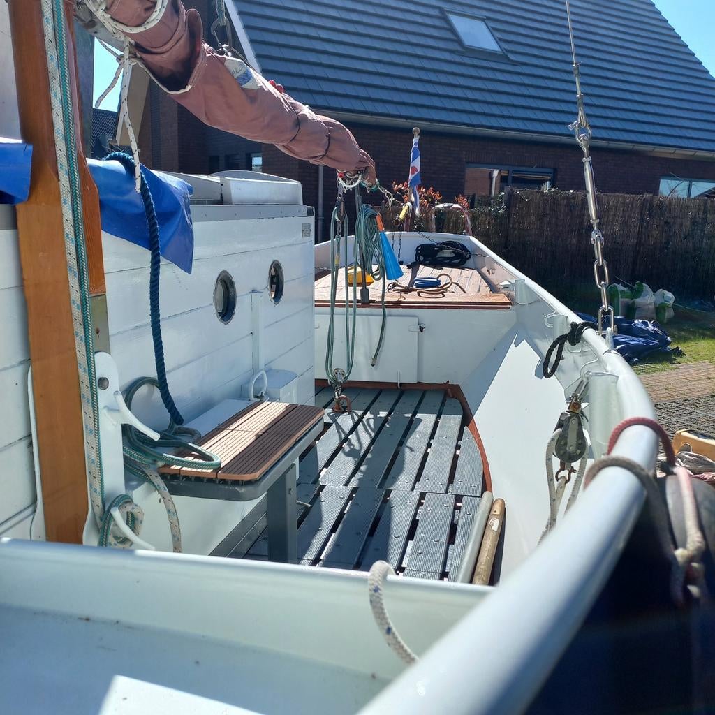 Platbodem Lelievlet 'Marry'   5.60  x 1.80 meter, Watersport en Boten, Ophalen, Geen motor, Gebruikt, Staal