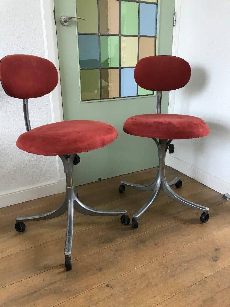 Set 2 Knoll Jorgen Rasmussen chair stoel bureaustoel 1974, Ophalen, Gebruikt, Zwart, Nvt