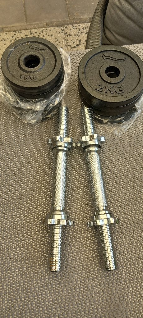 Dumbbellset halterset, Sport en Fitness, Fitnessmaterialen, Ophalen, Zo goed als nieuw, Armen, Halterset
