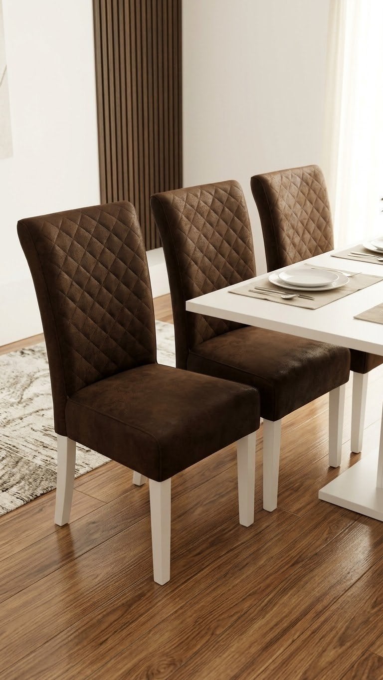 dining chairs set of 6 ( leather), Huis en Inrichting, Ophalen