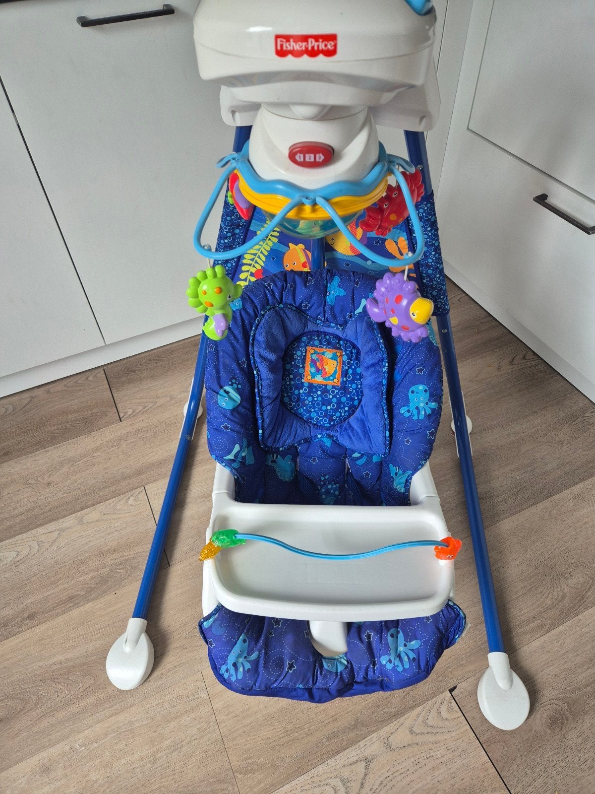 Fisher-Price baby schommelstoel met muziek en speelgoed, Ophalen of Verzenden, Gebruikt, Overige typen, Met licht
