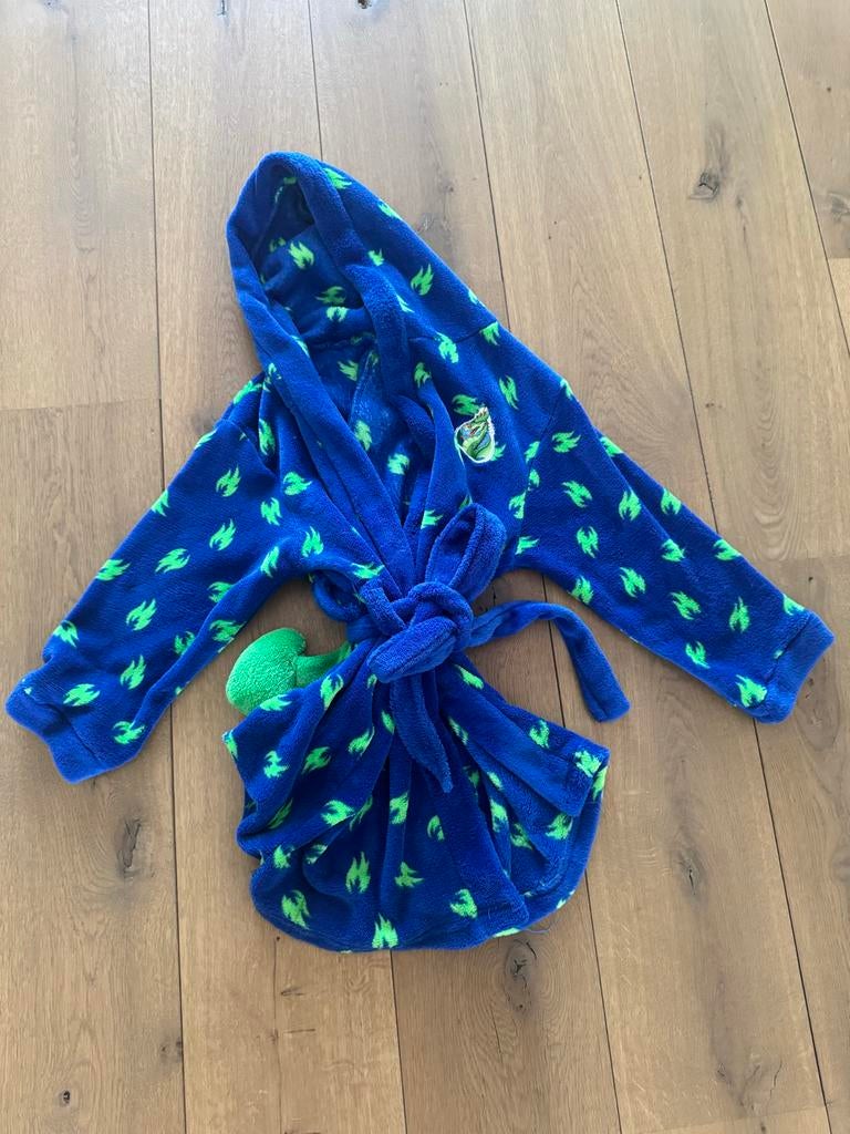 Blauwe badjas met Efteling drakenprint - Maat 110/116, Ophalen of Verzenden, Gebruikt, Jongen, Overige typen