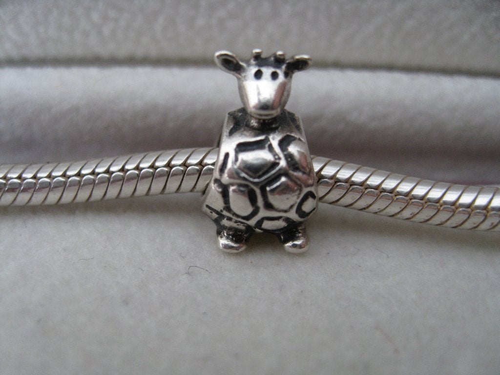 Pandora Bedel Giraf, Sieraden, Tassen en Uiterlijk, Bedels, Ophalen of Verzenden, Zo goed als nieuw, Zilver, Pandora