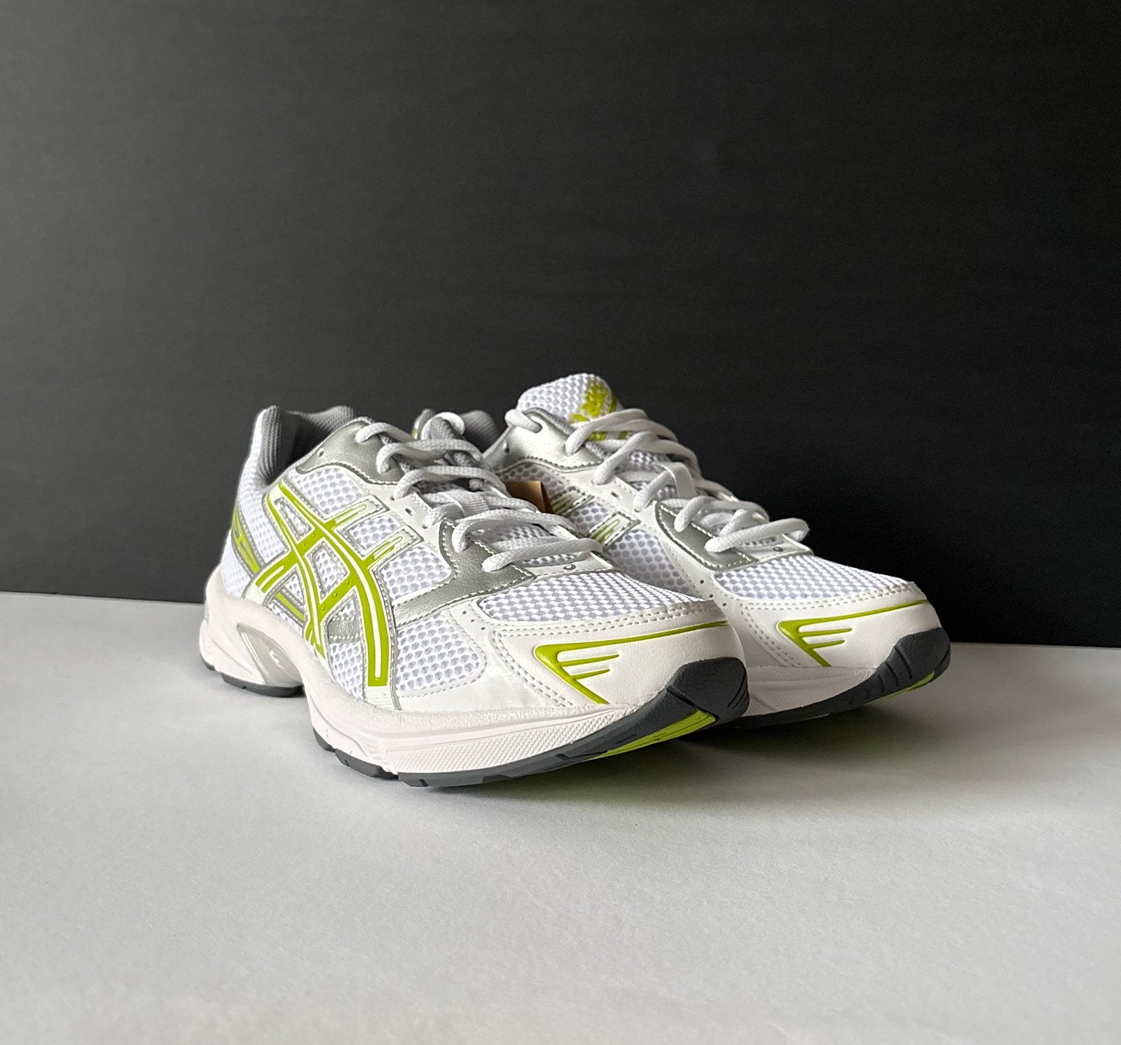 Asics Gel-1130 White/Green Apple Maat 44, Verzenden, Wit, Nieuw, Sneakers of Gympen