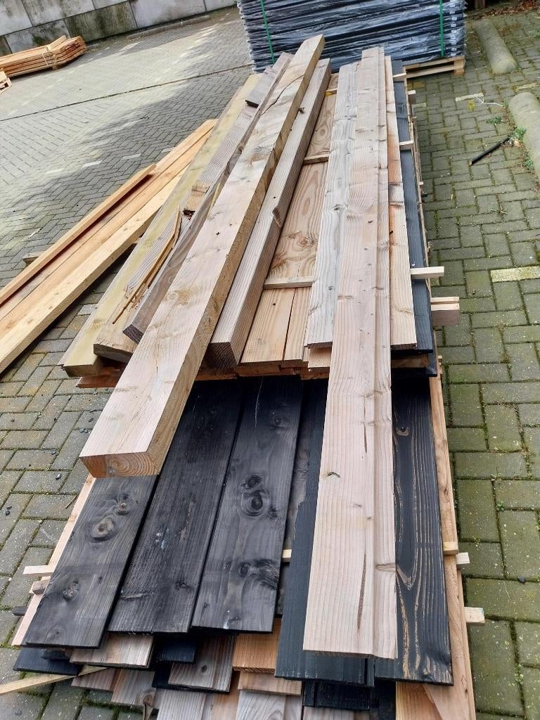 Pakket B keus hout, div. soorten/maten/profielen /kleuren 1, Tuin en Terras, Ophalen, Nieuw, 250 cm of meer, Overige typen
