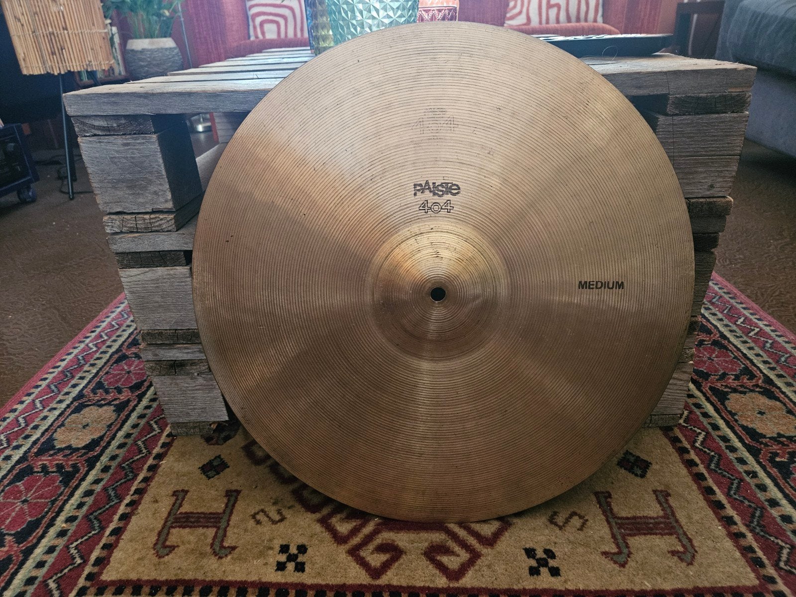 Paiste 404 Medium crash/ride. Black label 18", Muziek en Instrumenten, Ophalen of Verzenden, Gebruikt, Overige merken