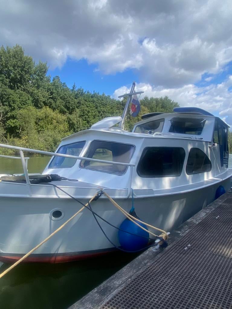 Stalen Boot Ten Broeke Kruiser 750 inboord diesel, ligplaats, Watersport en Boten, Motorboten en Motorjachten, Ophalen, Gebruikt
