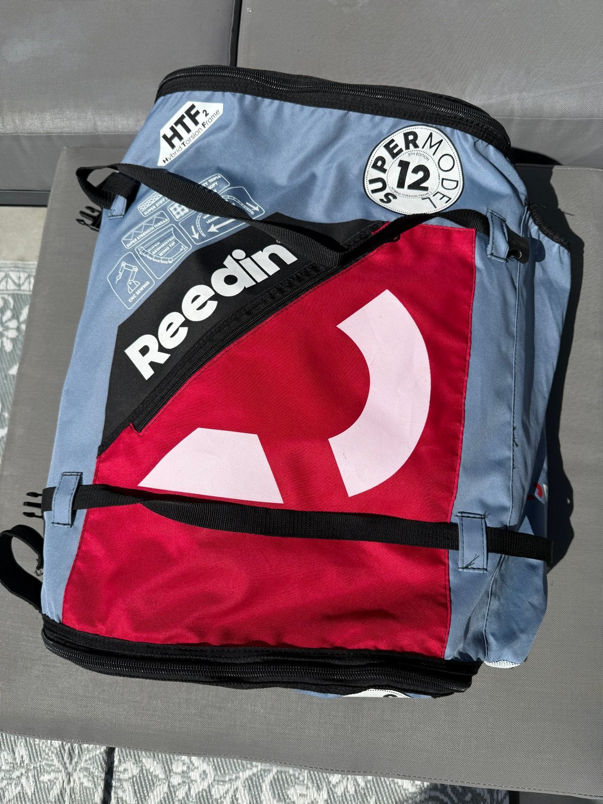 Reedin HTF 2 Supermodel 12m2 Kite (incl. optionele bar), Watersport en Boten, Kitesurfen, Verzenden, Bar, Geen board, Zo goed als nieuw