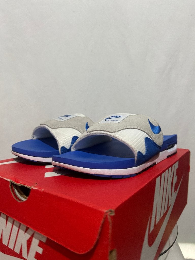 ALS NIEUW! Maat 46 - Nike Air Max 1 Slide Slipper Royal Blue, Slippers, Nike, Zo goed als nieuw, Nike