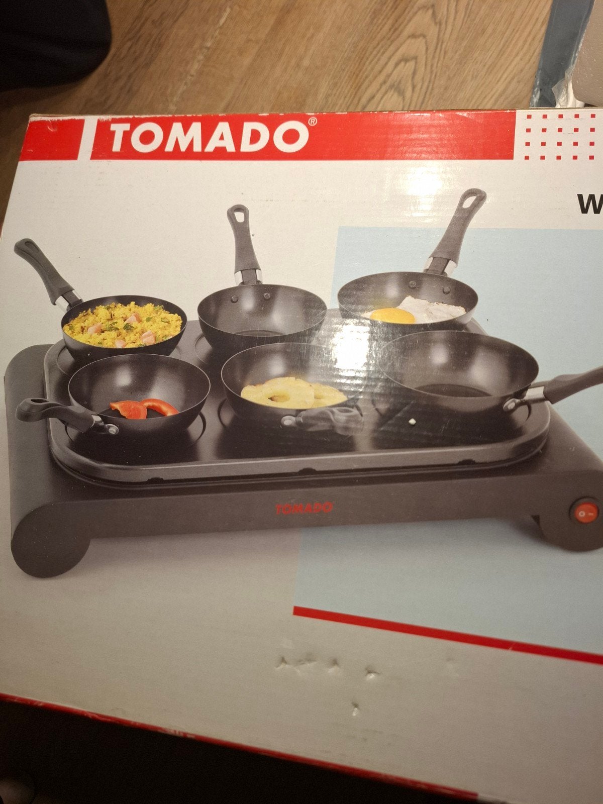 Tomado Wok/Wadjan Set - 6-persoons met crêpebakgedeelte, Overige typen, Nieuw, Ophalen of Verzenden, Zwart