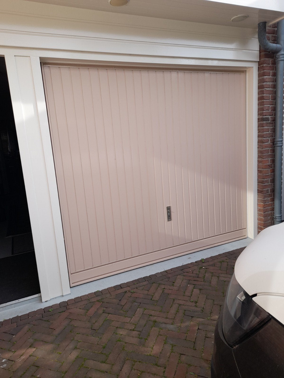 Garagedeur met elektrische opener - Euro-Deur, Ophalen, Gebruikt, Garagedeur, Metaal
