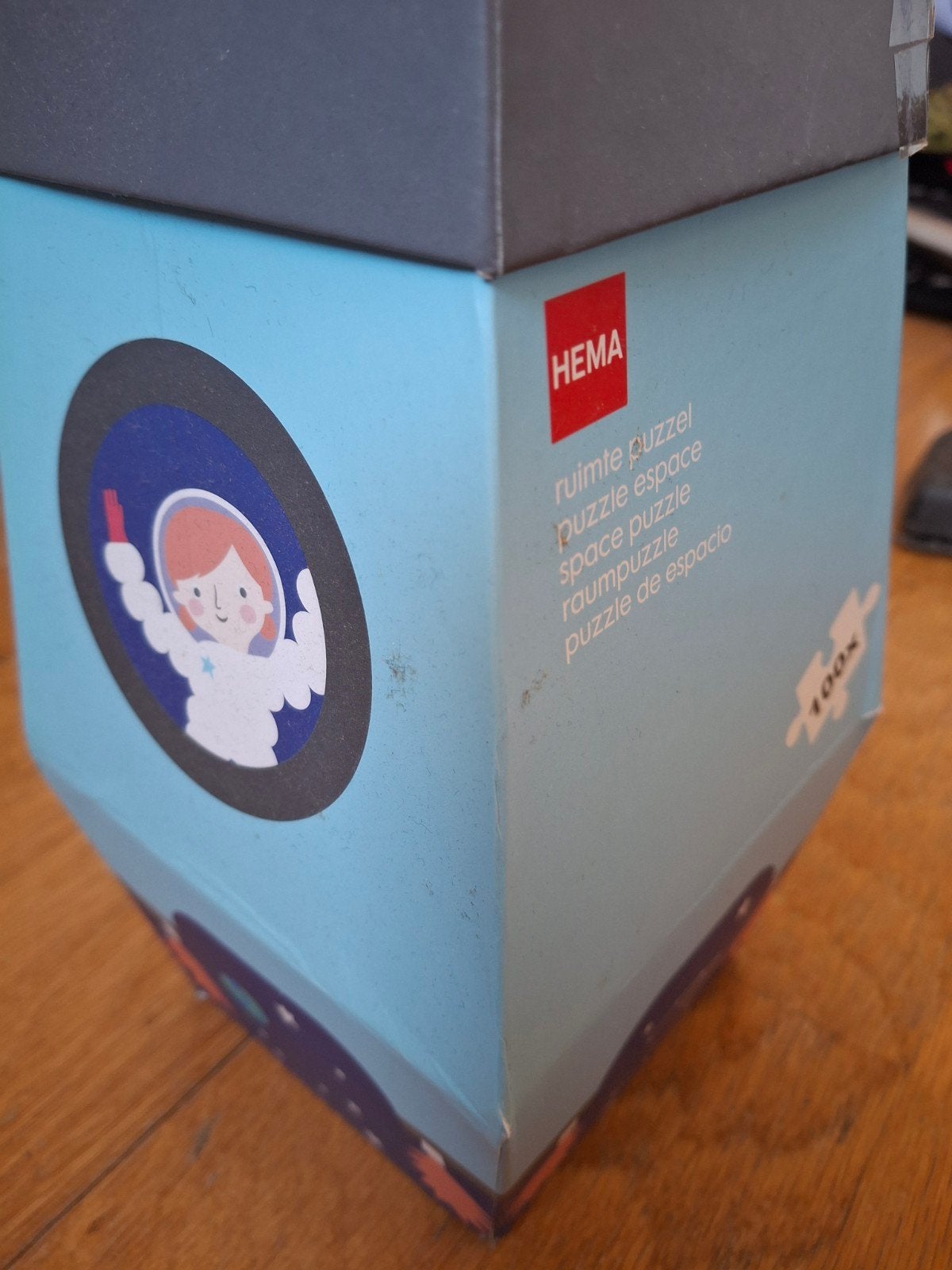 Hema Ruimte Puzzel 100 stukjes - Zo goed als nieuw, Ophalen of Verzenden, Minder dan 500 stukjes, Zo goed als nieuw, Legpuzzel