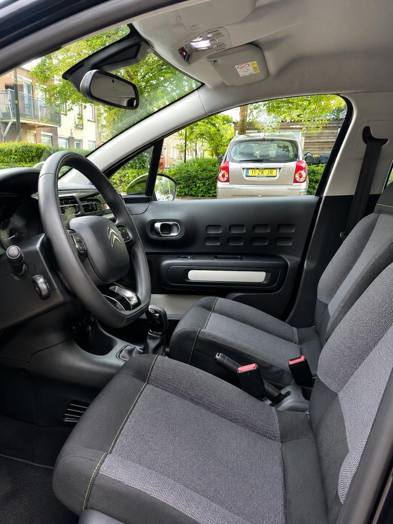 Nette Citroën C3 1.2 Puretech 82pk 2019 Zwart, Voorwielaandrijving, 83 pk, 450 kg, 40 €/maand