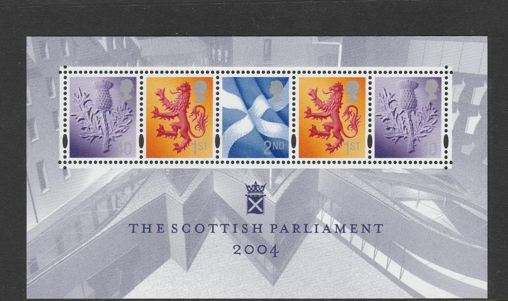 Schotland blok The Scottisch Parliament (2004)., Verzenden, Postfris