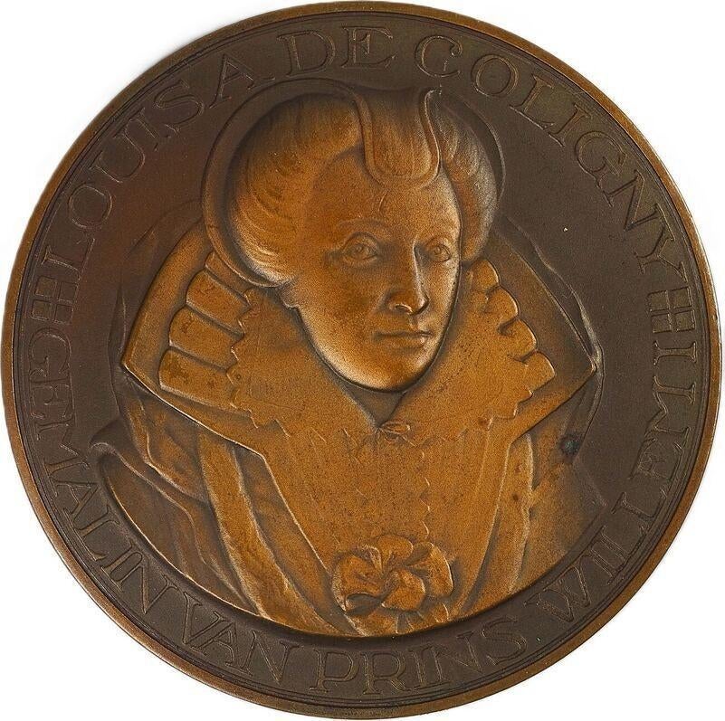 Nederland penning 1930 Louise de Coligny E, Ophalen of Verzenden, Brons, Nederland