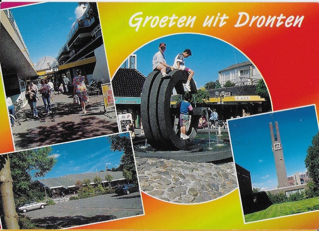 Ch519 Ongelopen ansichtkaart groeten uit Dronten, Verzamelen, Ophalen of Verzenden, 1980 tot heden, Ongelopen