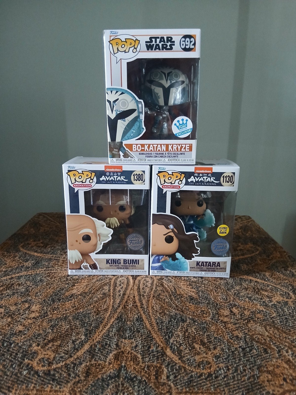 Funko Pop'(s) 1380 King Bumi/1130 Katara/692 Bo-Katan Kryze, Ophalen of Verzenden, Nieuw
