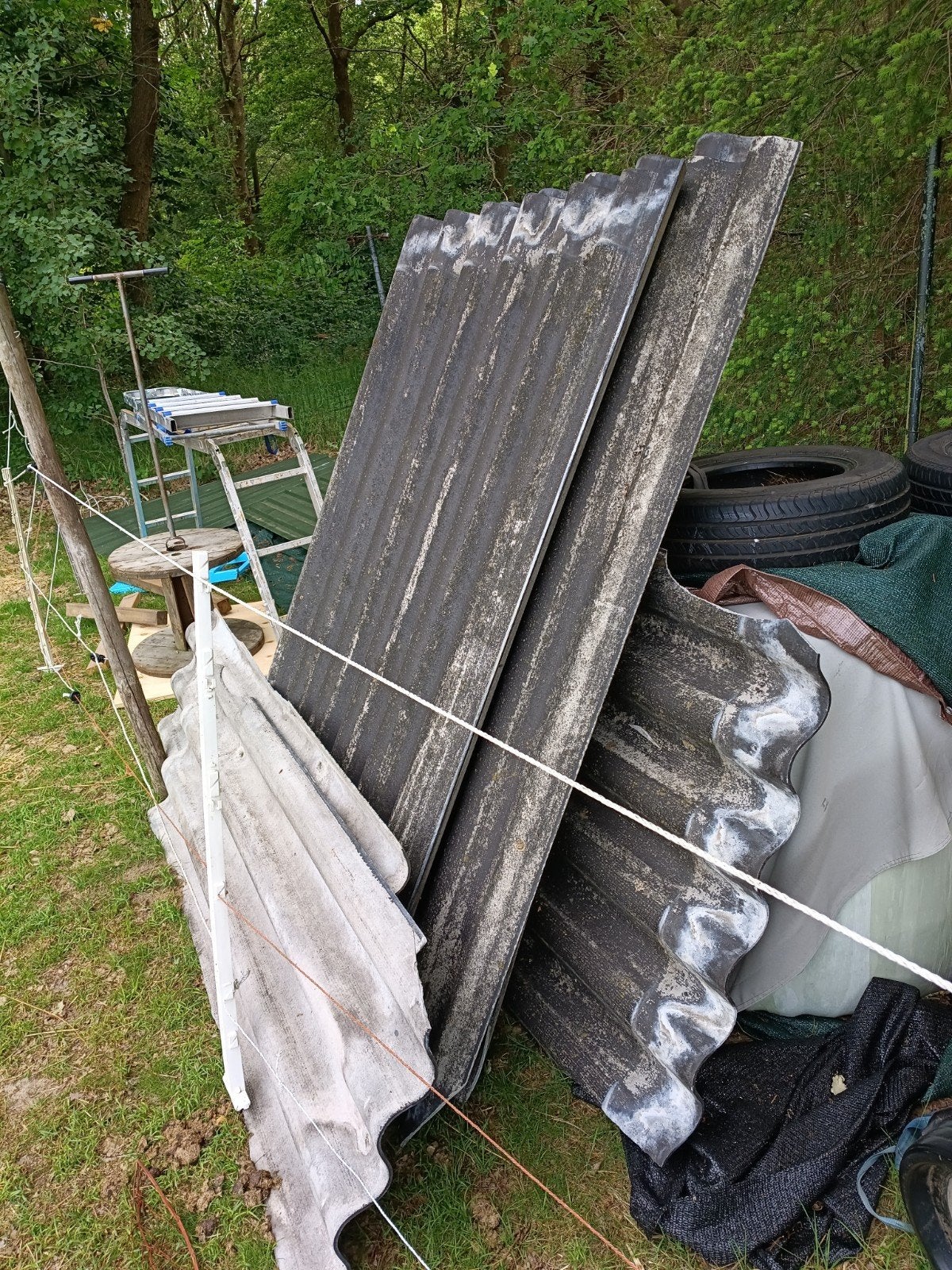 Golfplaten en damwanden, Ophalen, Zwart, 15 m² of meer, Golfplaat
