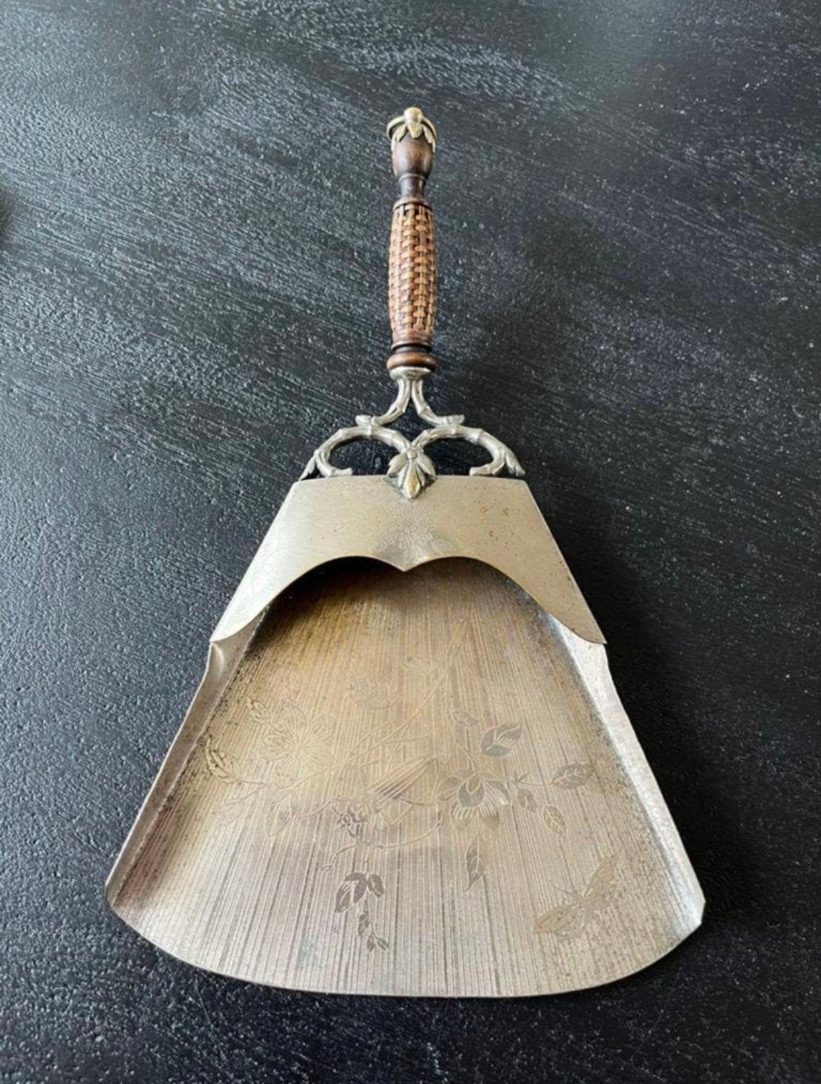 Antieke TAFELSCHUIER met houten handvat, Antiek en Kunst, Verzenden