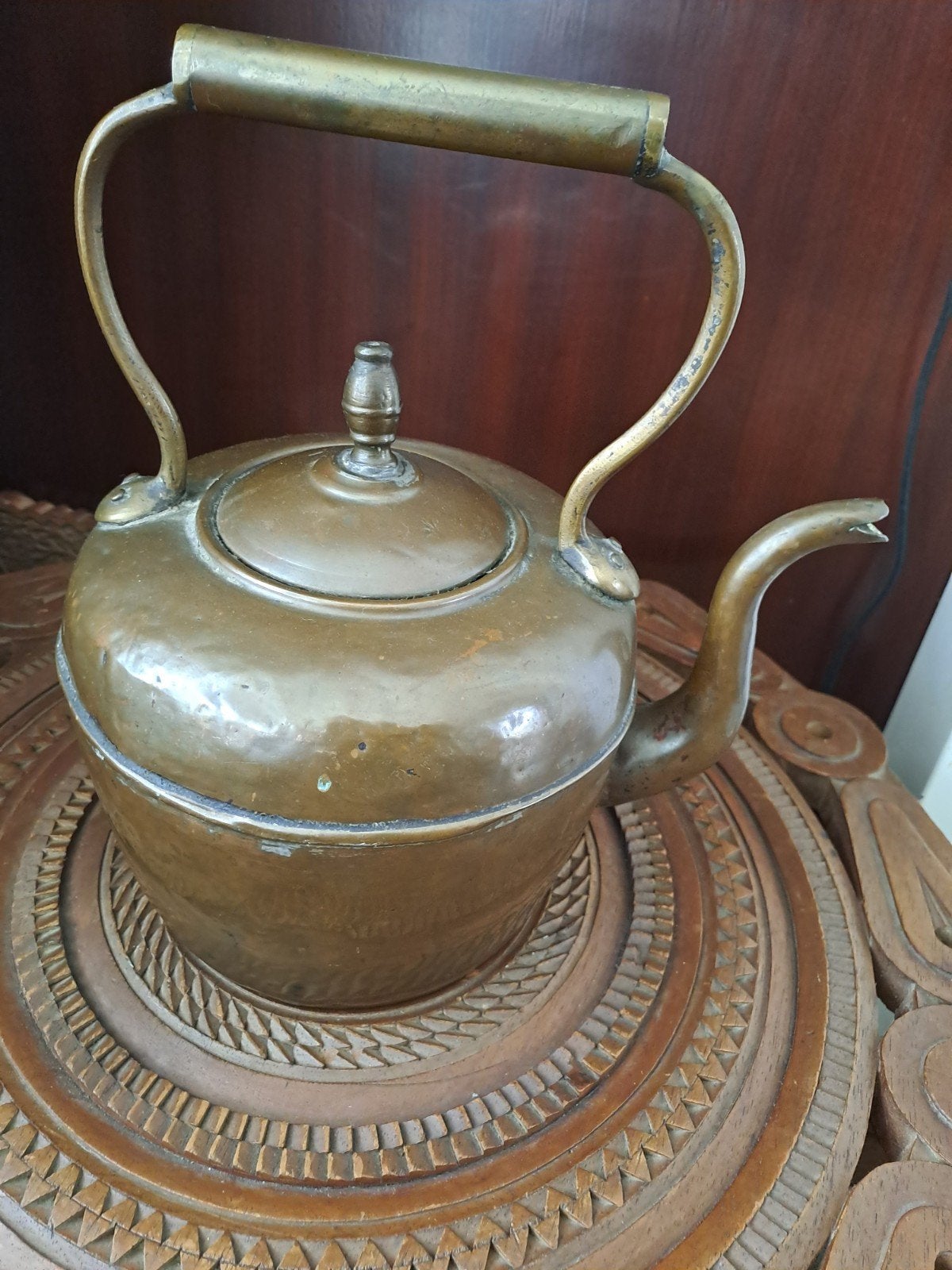 Antieke Koperen Theepot / Waterketel, Antiek en Kunst, Ophalen of Verzenden, Koper