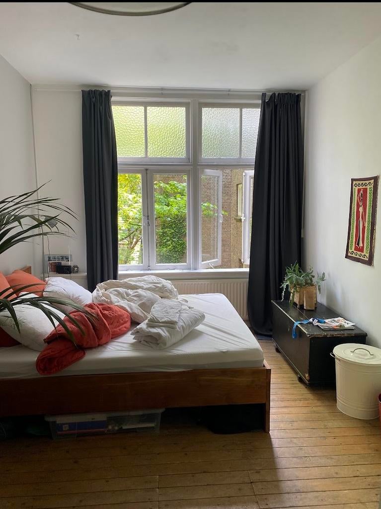 Robuust houten bed, Huis en Inrichting, Slaapkamer | Bedden, Ophalen, Gebruikt, Tweepersoons, 200 cm