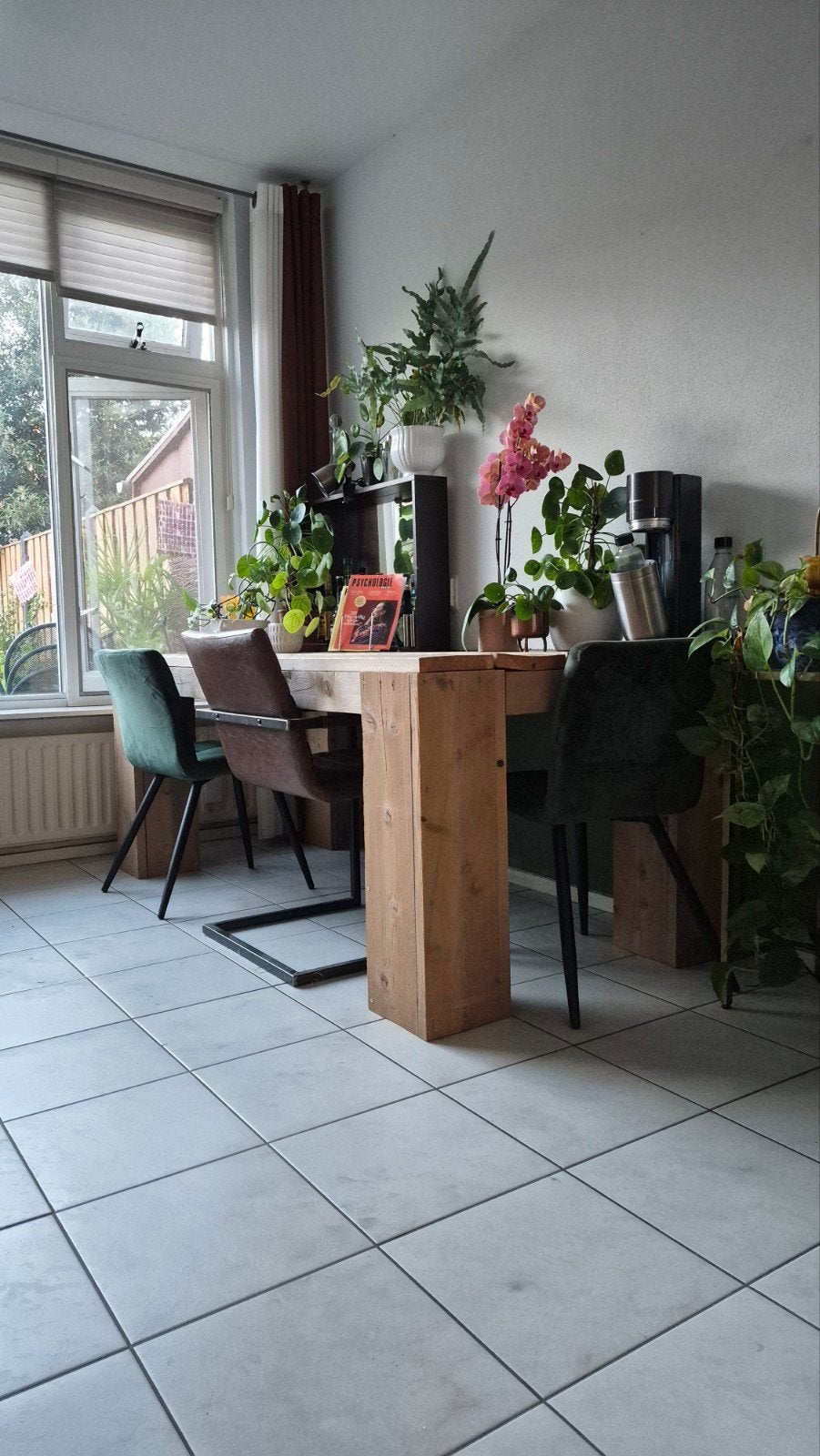 Steigerhouten Eettafel 200x100cm - Robuust en Stijlvol, Ophalen, Gebruikt, 200 cm of meer, 50 tot 100 cm
