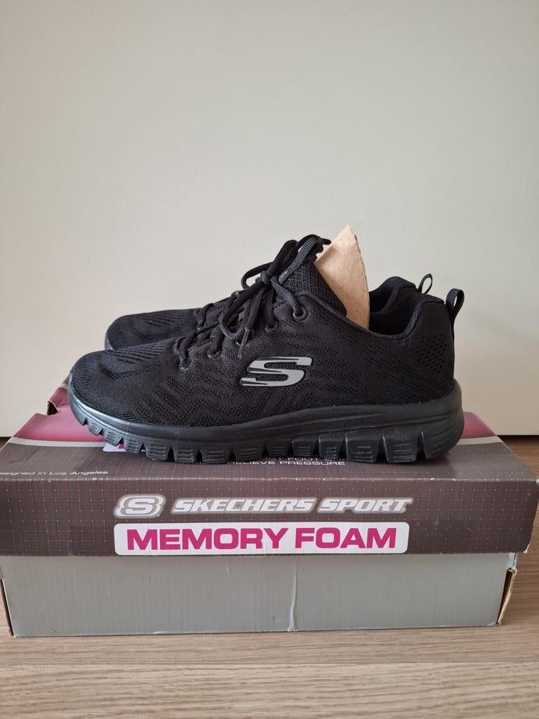 Skechers sneakers - ZGAN, maat 38, Skechers, Verzenden, Zwart, Sneakers of Gympen
