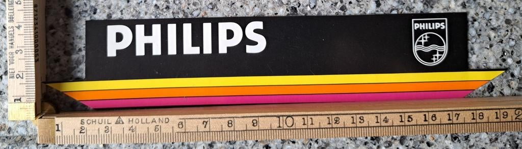 Vintage sticker LOGO MERK Philips mooie retro strepen, Ophalen of Verzenden, Zo goed als nieuw