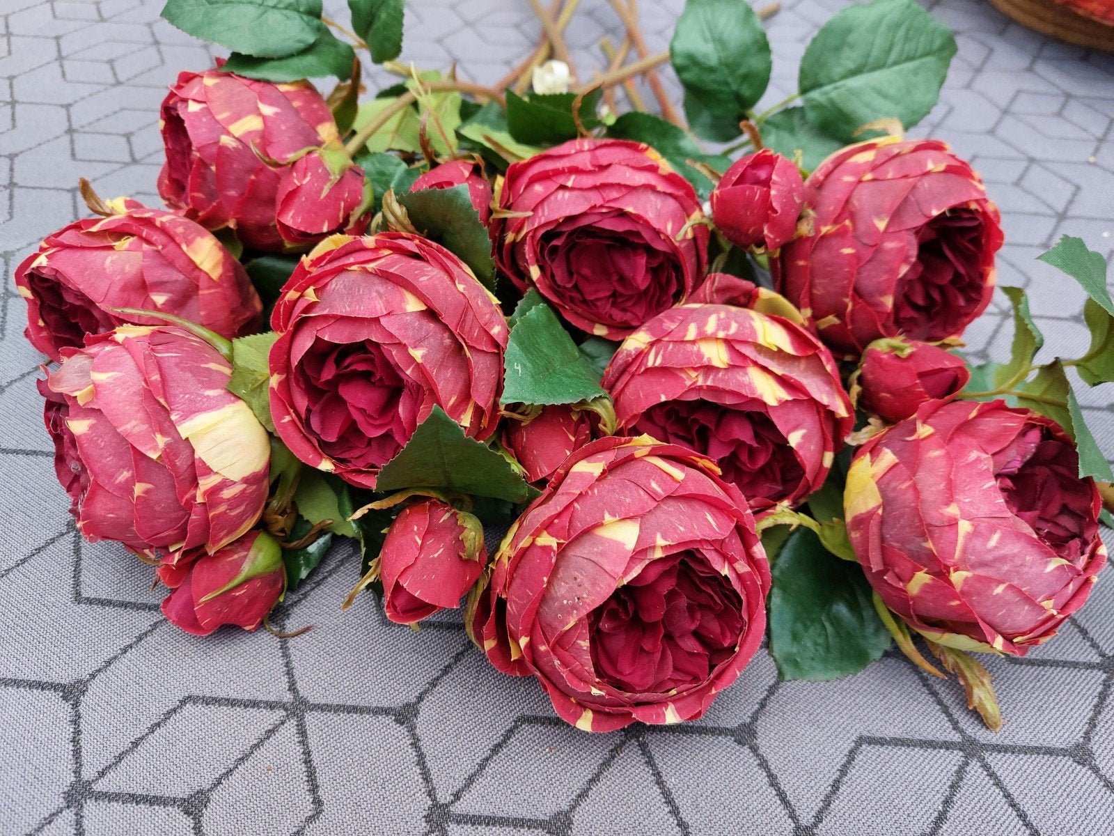 pioenrozen kunstbloemen, Ophalen of Verzenden, Zo goed als nieuw