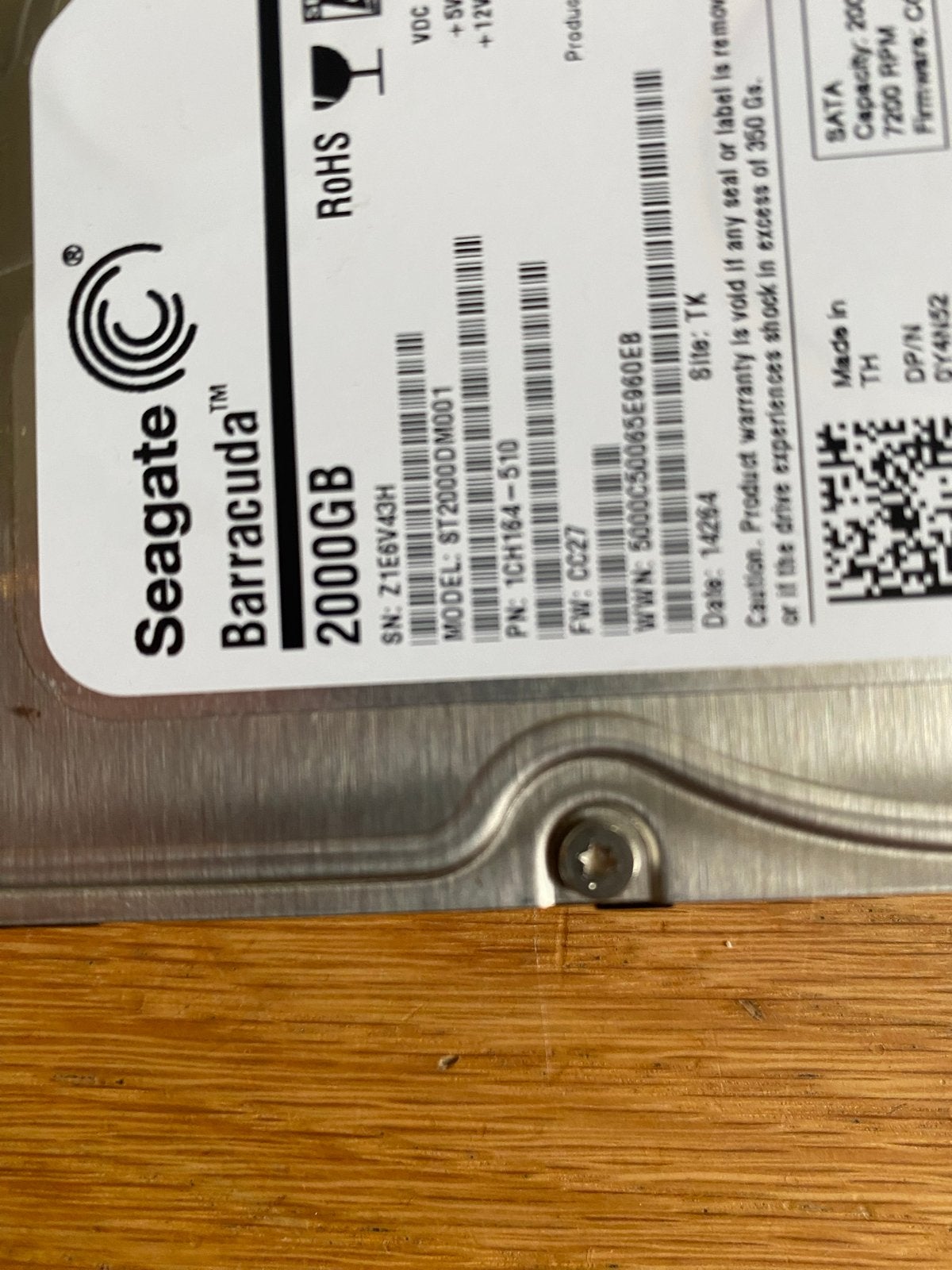 Seagate Barracuda 2TB HDD - Zo goed als nieuw, Intern, Server, Ophalen of Verzenden, Zo goed als nieuw