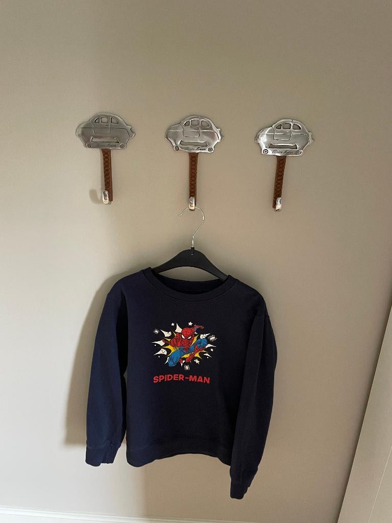Trui donker blauw Spiderman maat 140, Ophalen, Trui of Vest, Zo goed als nieuw, Spiderman