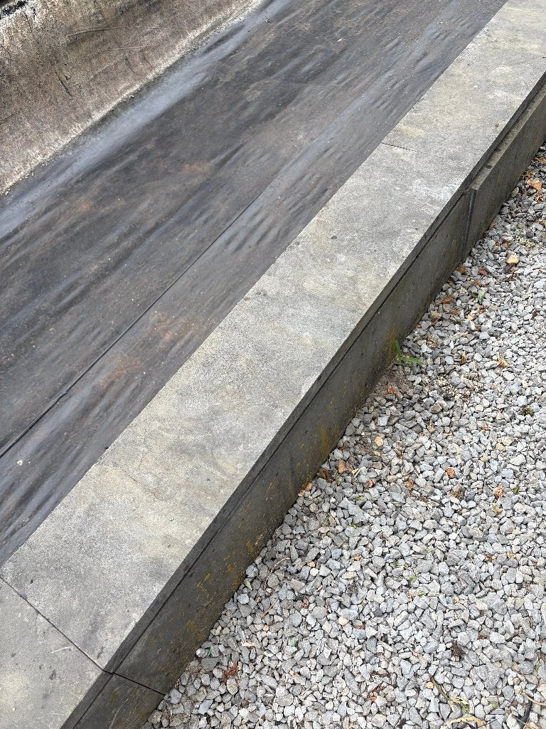 Hardstenen vijverranden / muurafdekkers (100x20,5x3 cm), Ophalen, Gebruikt