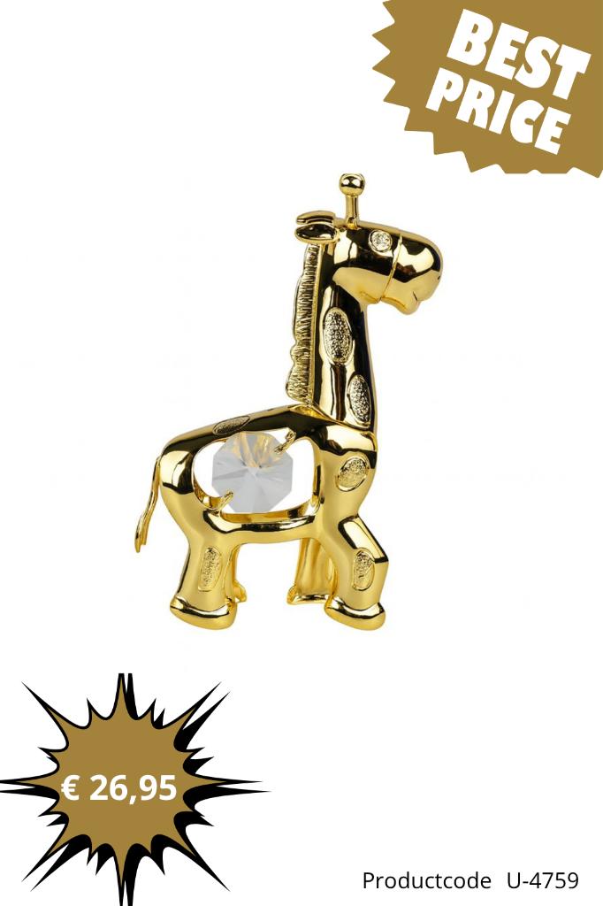 Luxe 24K Vergulde Kristal Beeldjes Dieren, Vlinders & Liefde, Huis en Inrichting, Woonaccessoires | Overige, Nieuw, Overige materialen