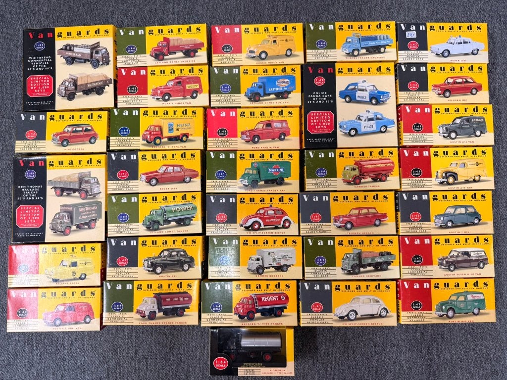 33x Vanguards Mini VW Rover Austin Truck 1:43 + 1:64 etc, Gebruikt, Auto, 8124AD Wesepe, Info@dinkytoysinkoop.nl