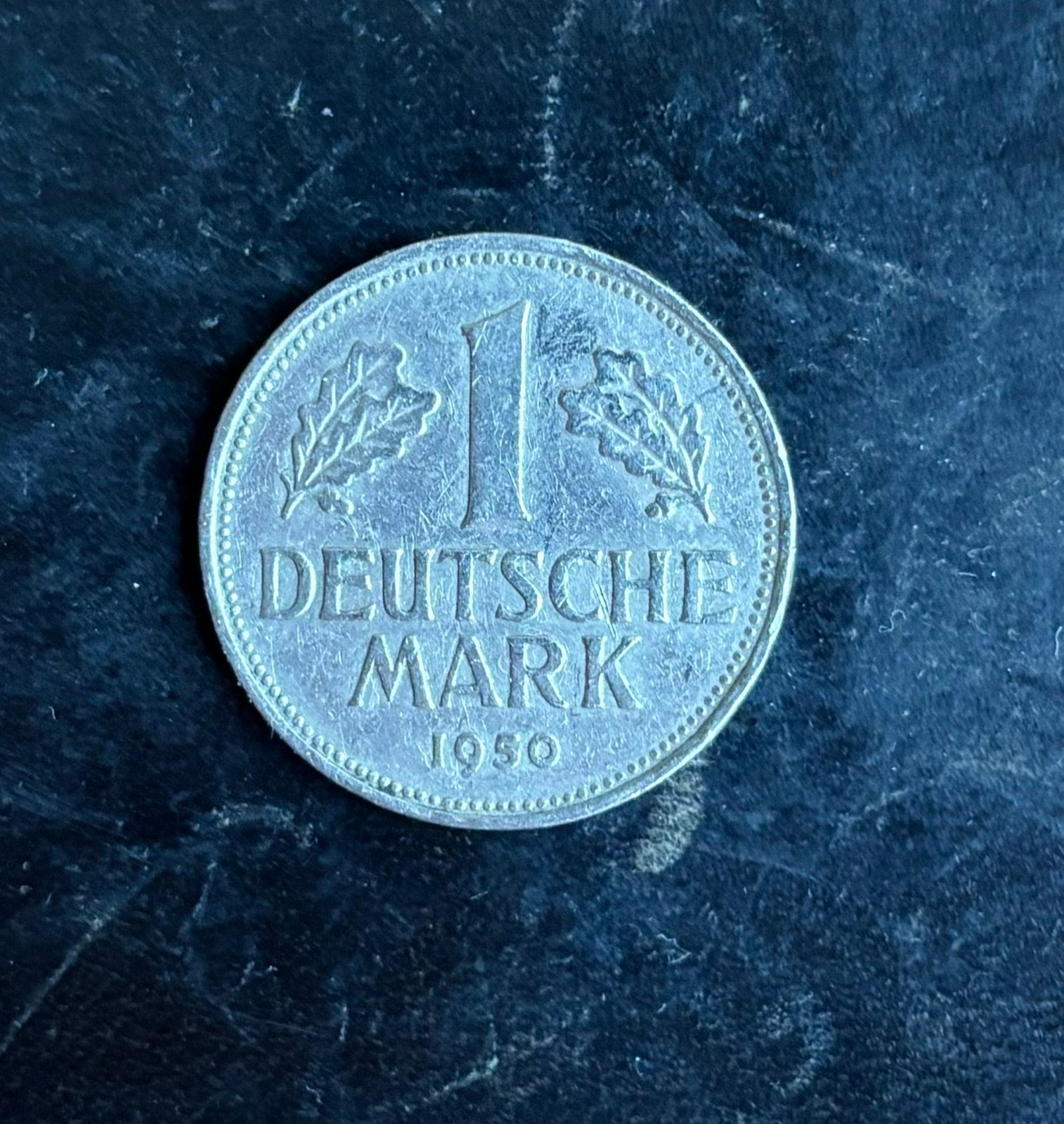 1 Deutsche Duitse Mark 1950 G, Postzegels en Munten, Ophalen of Verzenden, Duitsland, Losse munt