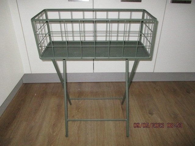 Bloembak: Groen  B: 60cm - D: 25cm - H: 79cm, Ophalen, Zo goed als nieuw, Metaal, 60 tot 100 cm