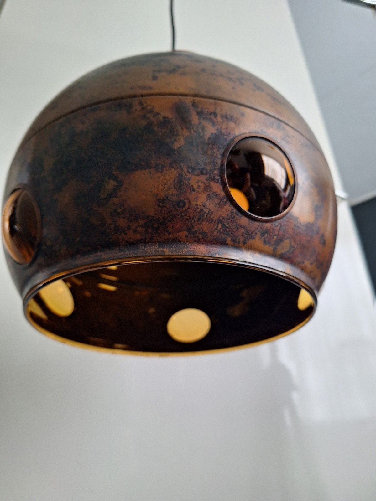 Vintage Raak ?/ Peill & Putzler? hanglamp, Ophalen, Glas, Vintage