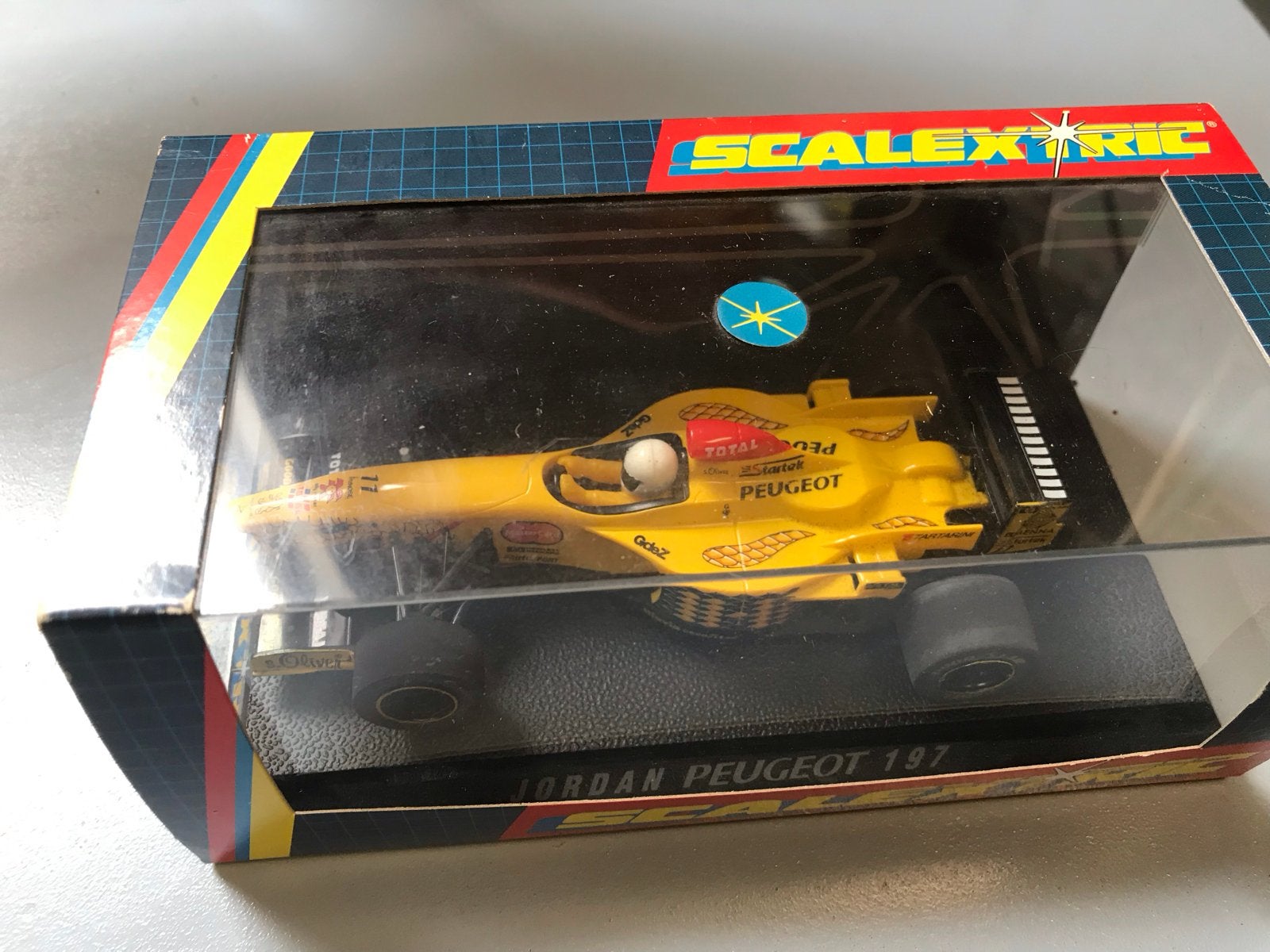 Scalextric Jordan Peugeot 197 Formule 1 Raceauto, Gebruikt, Onderdelen, Carrera, Ophalen of Verzenden