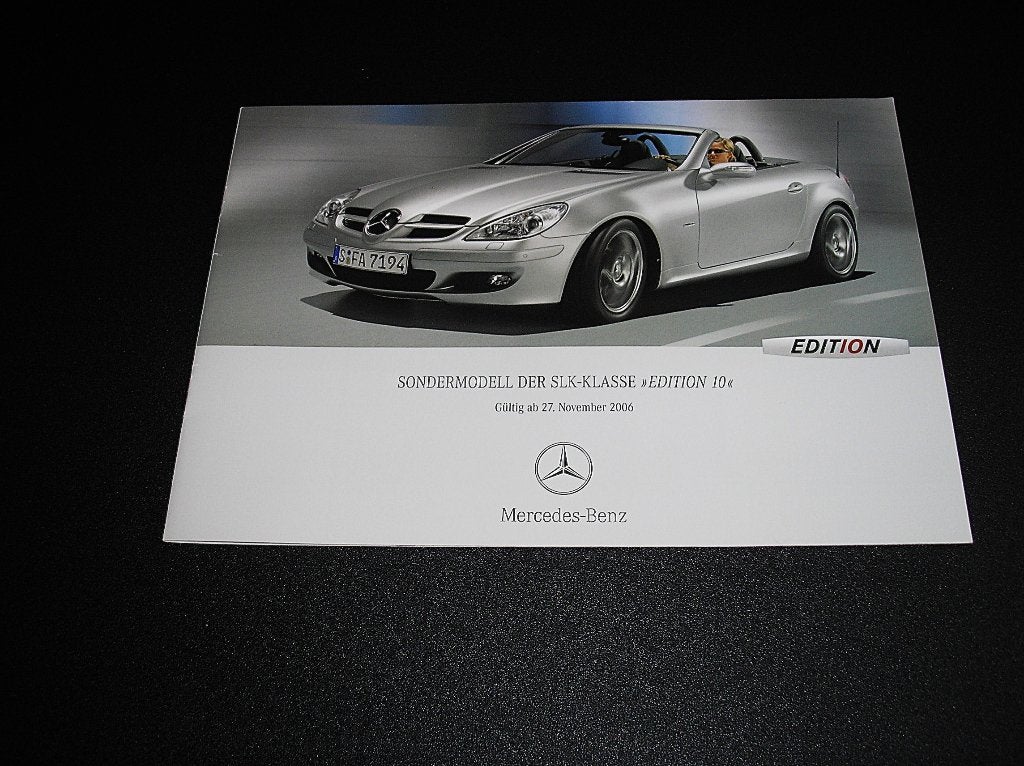 Mercedes-Benz Sondermodell SLK "Edition 10", R171, nov. 2006, Boeken, Ophalen of Verzenden, Zo goed als nieuw, Mercedes