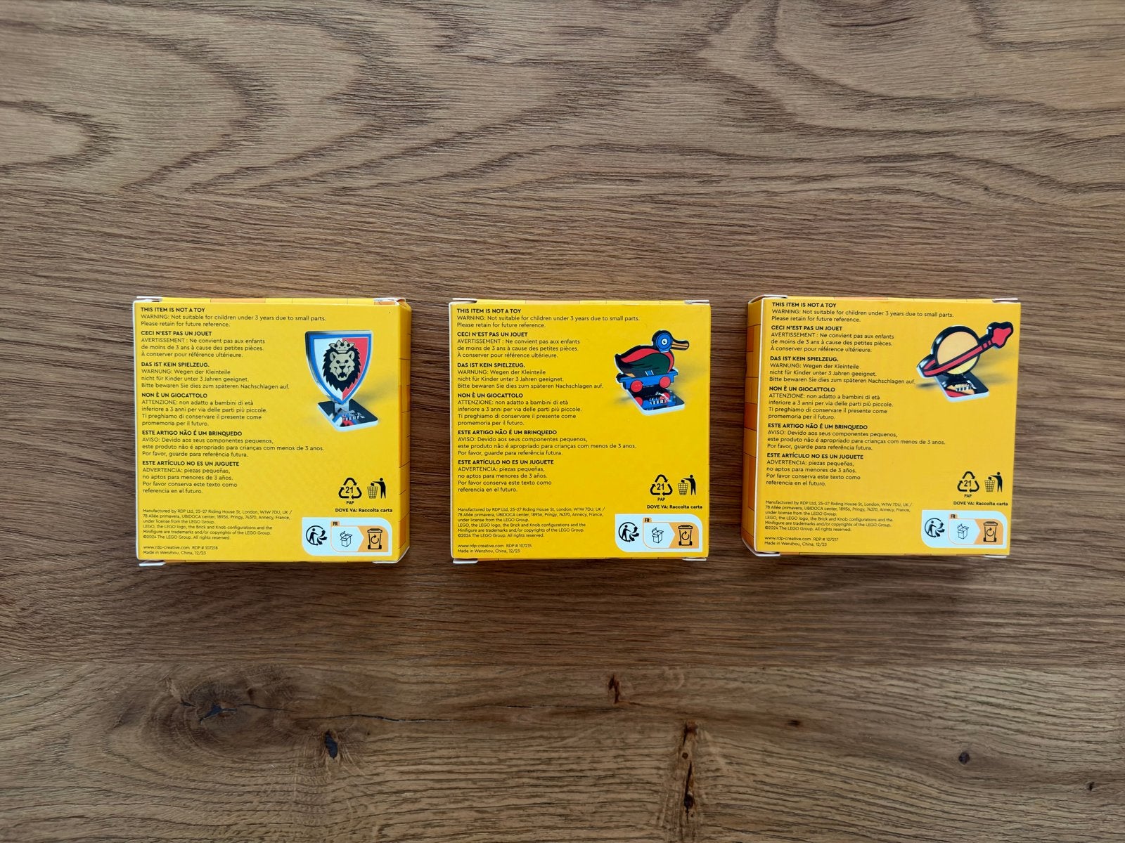 LEGO Retro magneten Space/Castle/Wooden Duck (Nieuw), Overige thema's, Lego, Accessoire, Nieuw