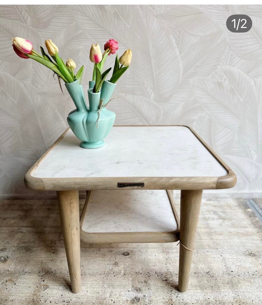 Marmeren riviera maison koffietafel, Ophalen, 50 tot 100 cm, Zo goed als nieuw, X