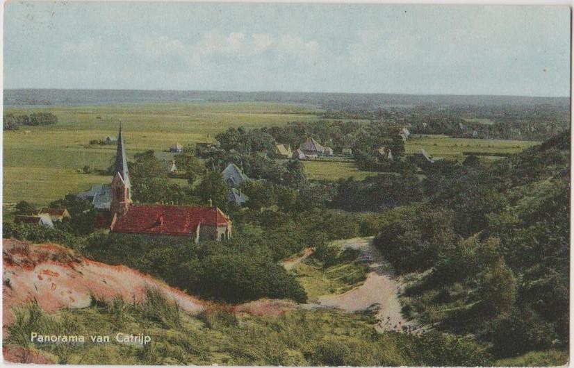 Catrijp (NH) Panorama ca. 1950 ., Ophalen, 1940 tot 1960, Ongelopen, Noord-Holland