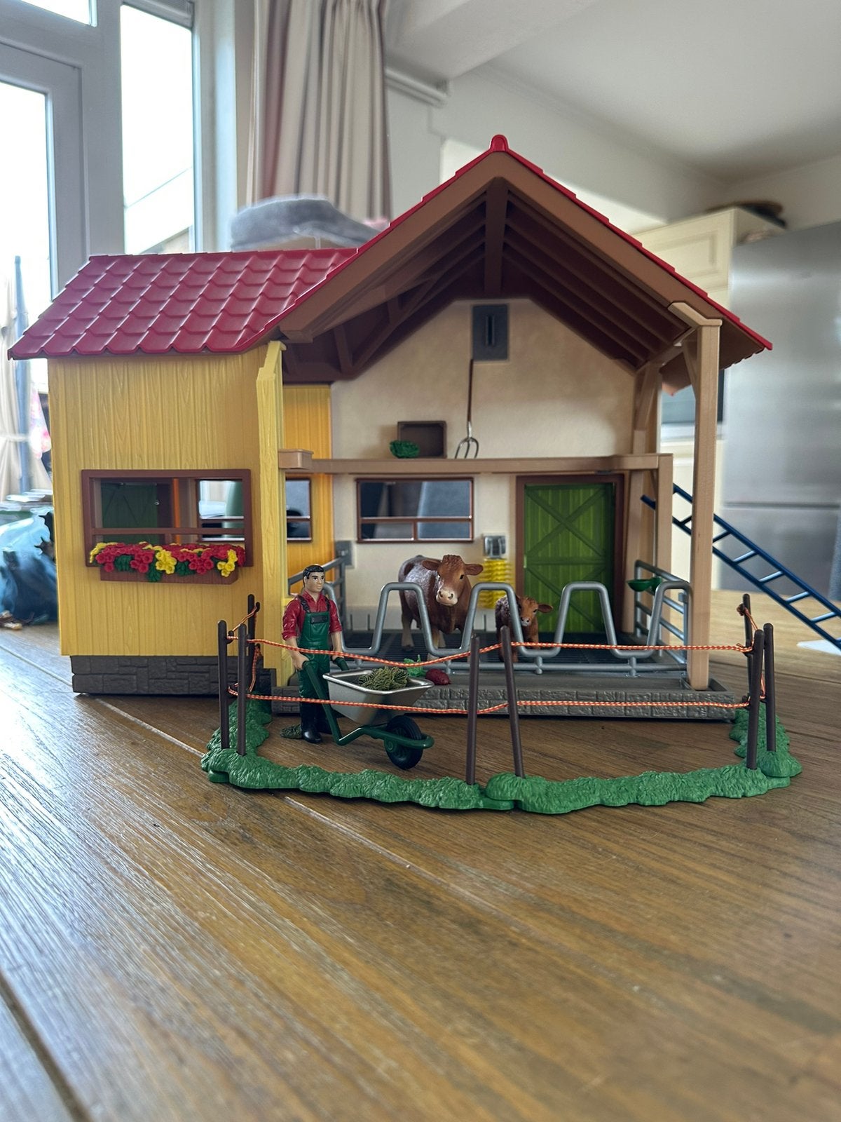 Schleich stal met assesoires, Kinderen en Baby's, Speelgoed | Overig, Ophalen, Zo goed als nieuw, Jongen of Meisje
