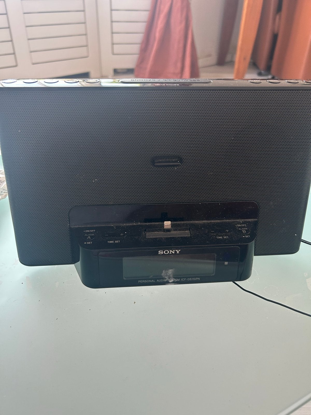 Sony Personal Audio System ICF-DS15iPN met iPhone dock, Ophalen of Verzenden, Gebruikt, Radio