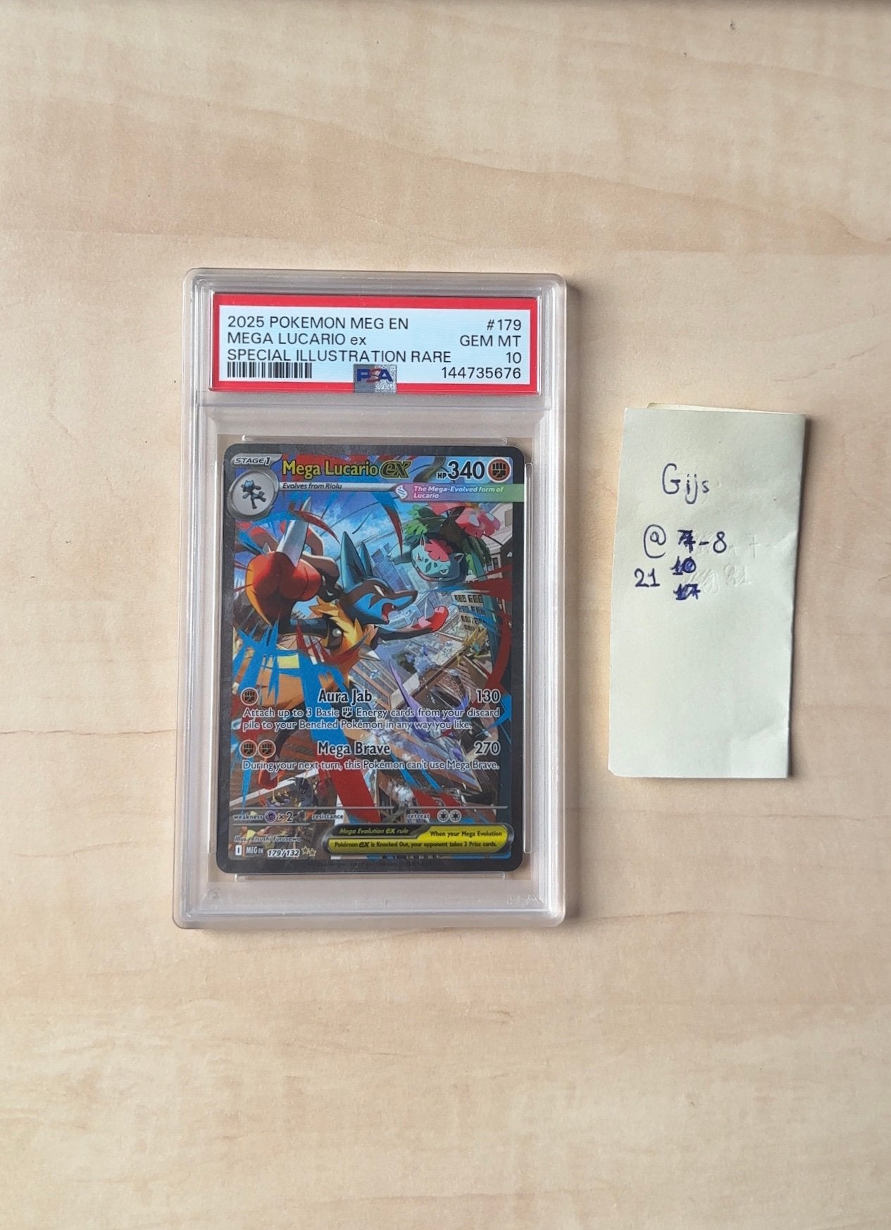 Mega Lucario Ex #179 PSA 10 | Pokemon Mega Evolution, Hobby en Vrije tijd, Verzamelkaartspellen | Pokémon, Ophalen of Verzenden