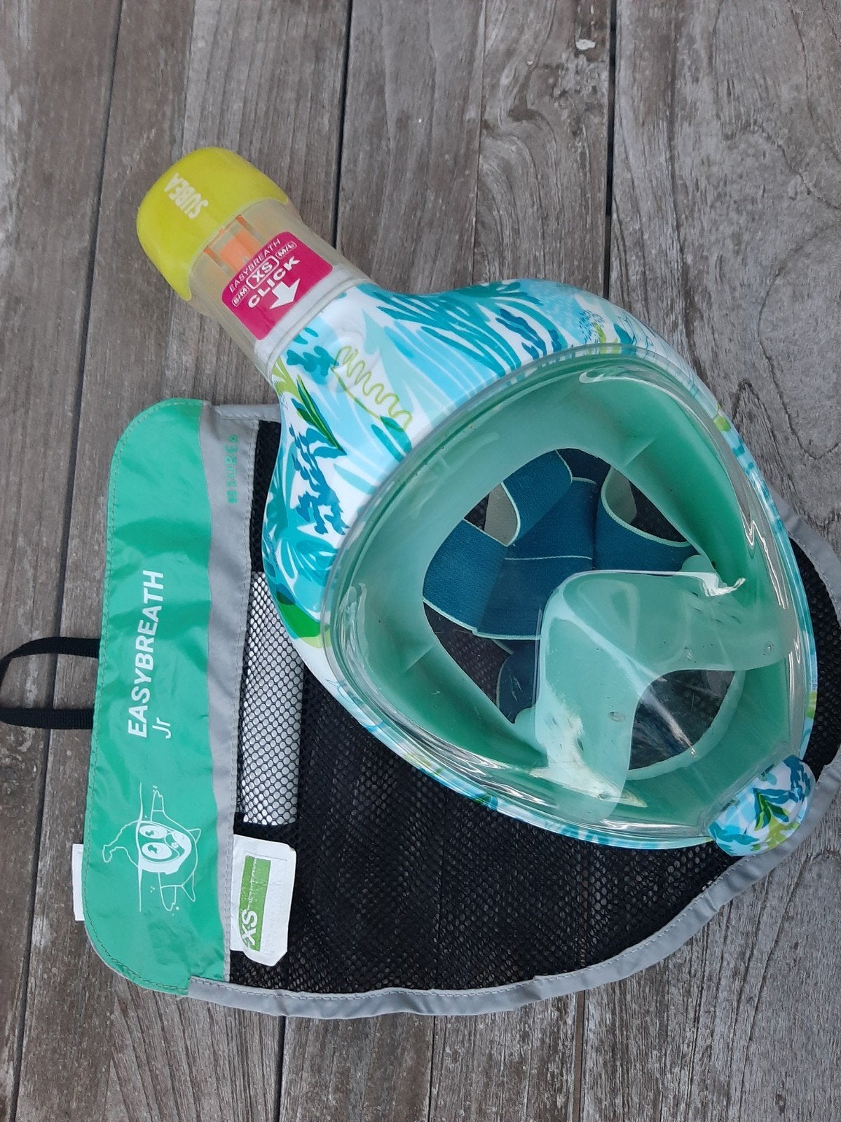 Snorkelmasker easybreath junior xs, Ophalen, Zo goed als nieuw, Snorkelmasker