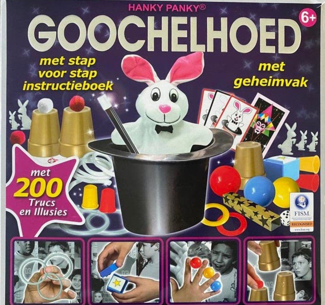 Hanky Panky Goochelhoed met Geheimvak en Instructieboek, Ophalen of Verzenden