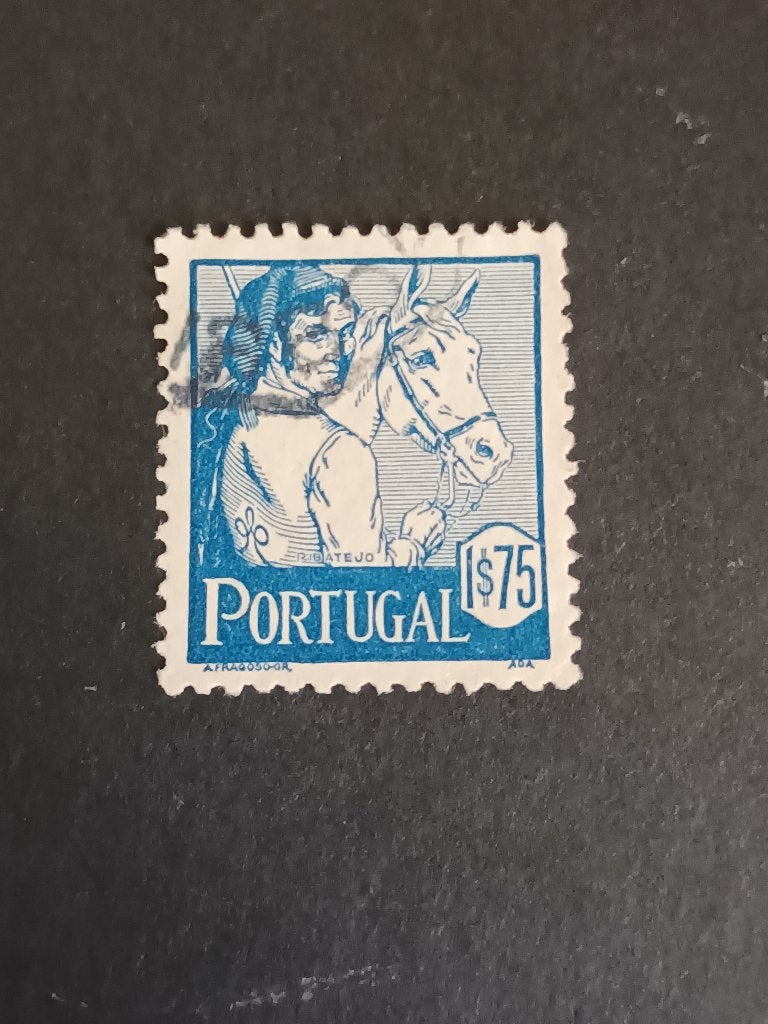 Postzegel Portugal, Verzenden, Portugal, Gestempeld