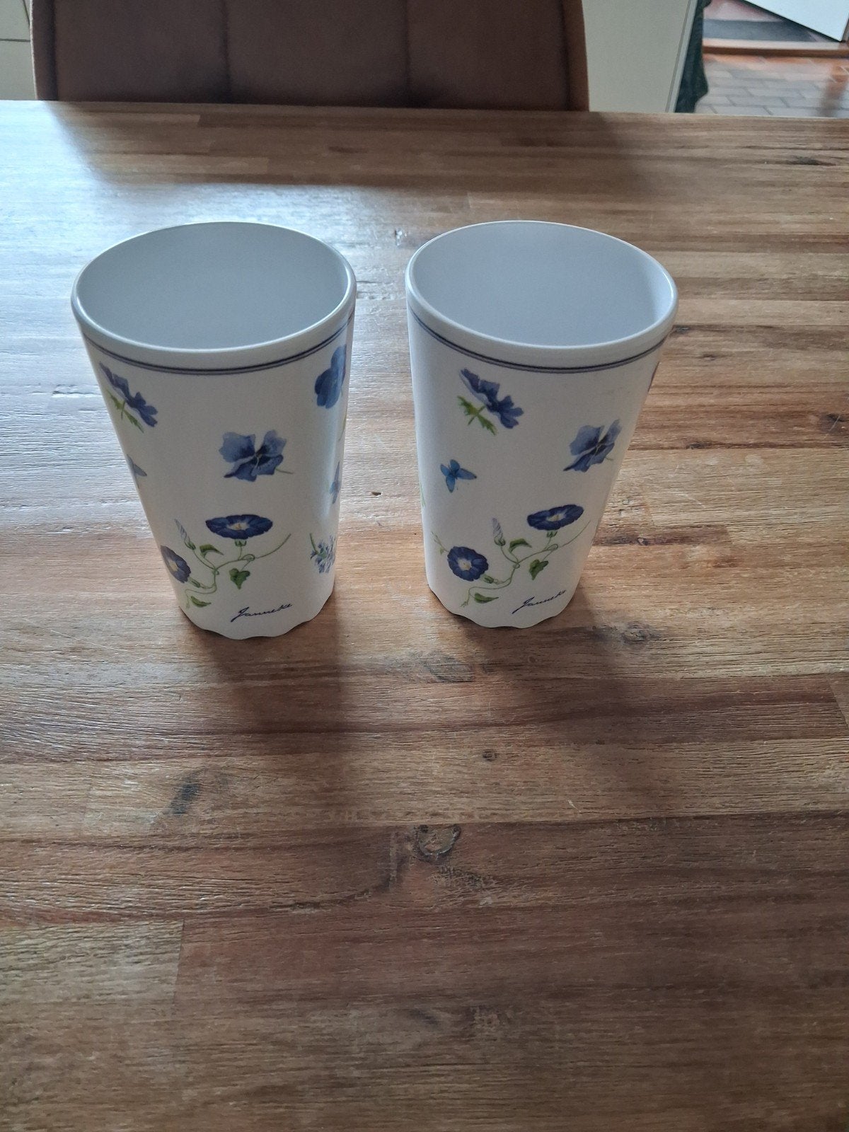 2 Bekers Camping servies van Janneke Brinkman, Ophalen of Verzenden