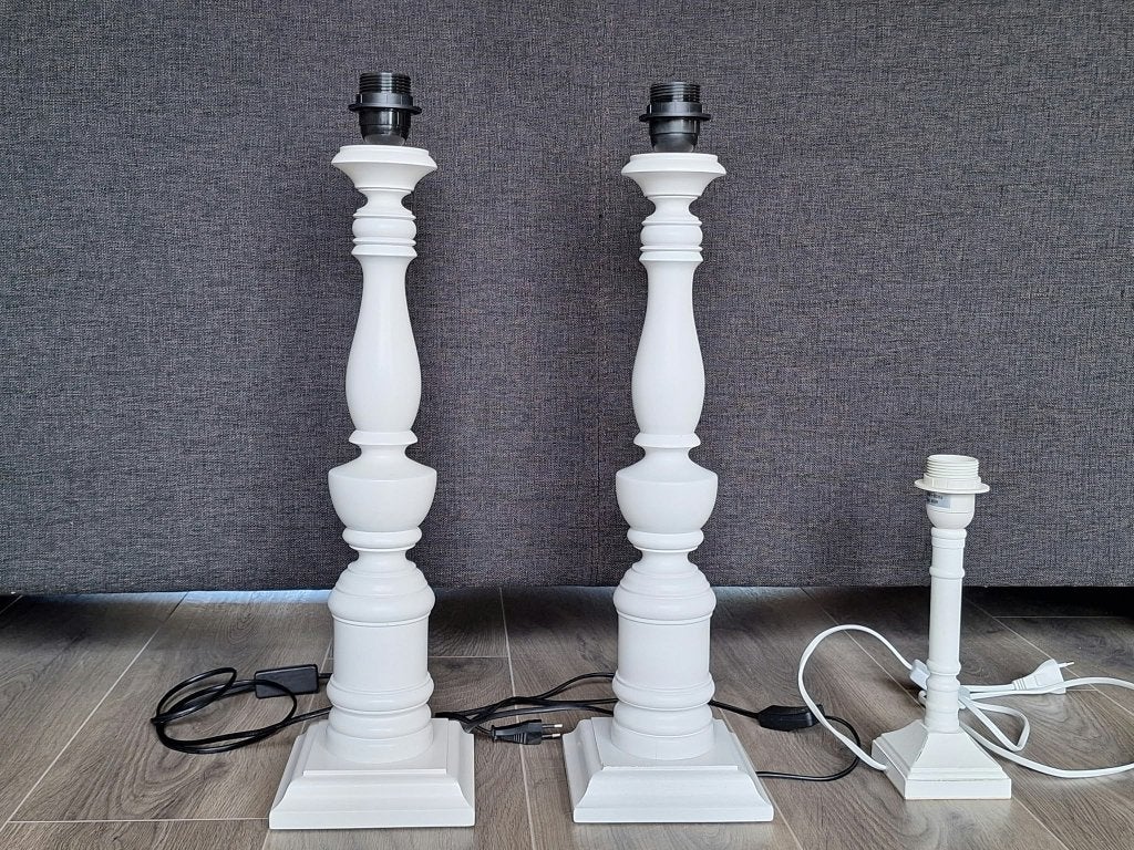 Lampvoet, Huis en Inrichting, Wit, Zo goed als nieuw, Hout, E27 (groot)